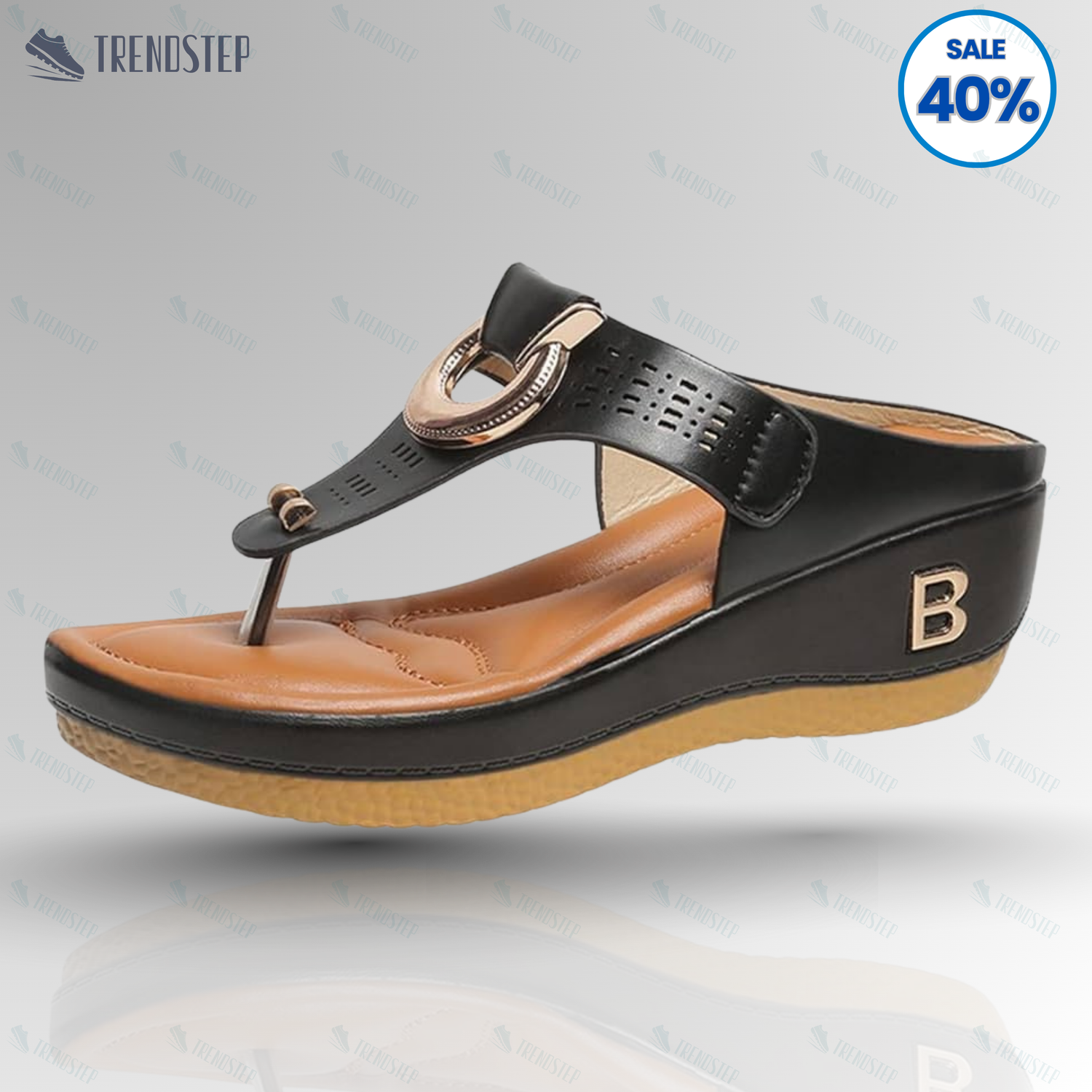 Stylish wedge flip flops