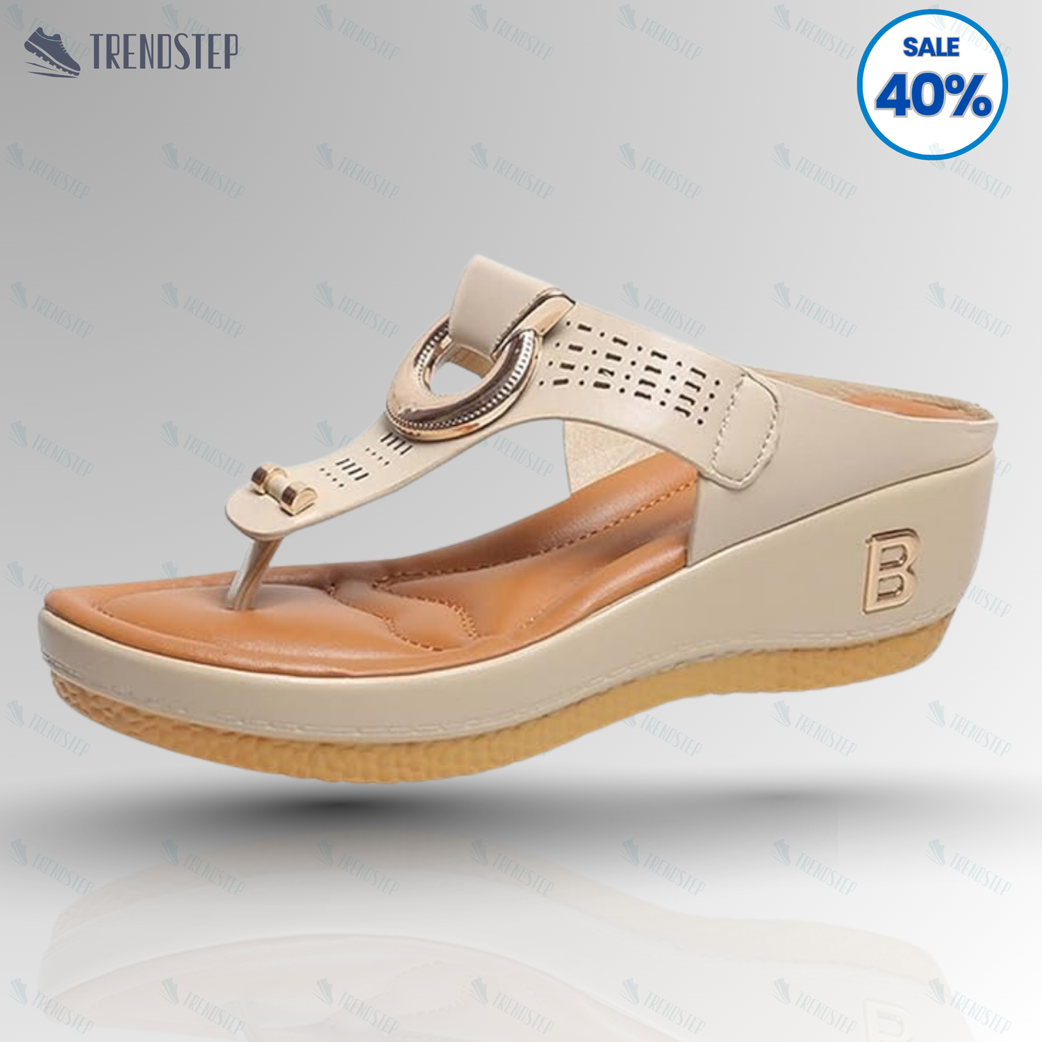 Stylish wedge flip flops