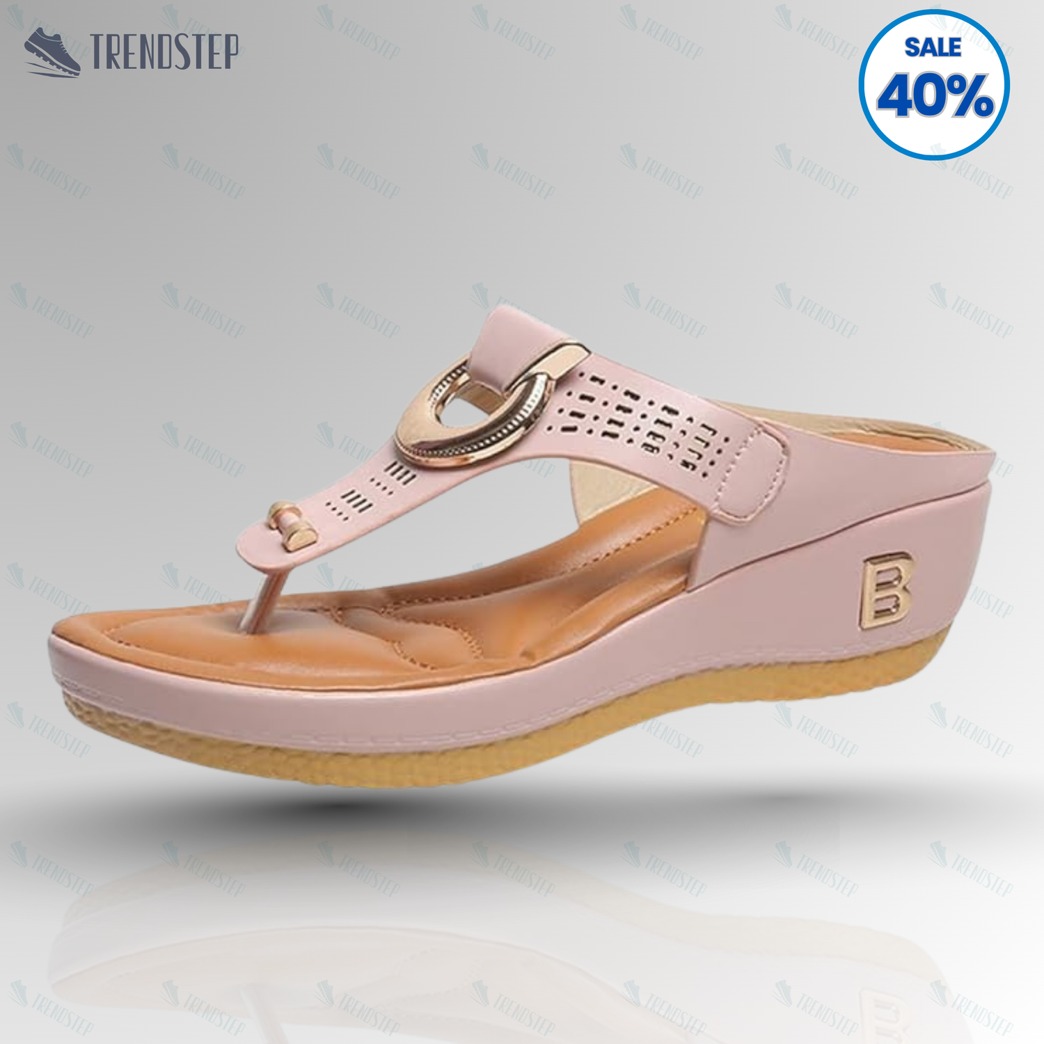 Stylish wedge flip flops