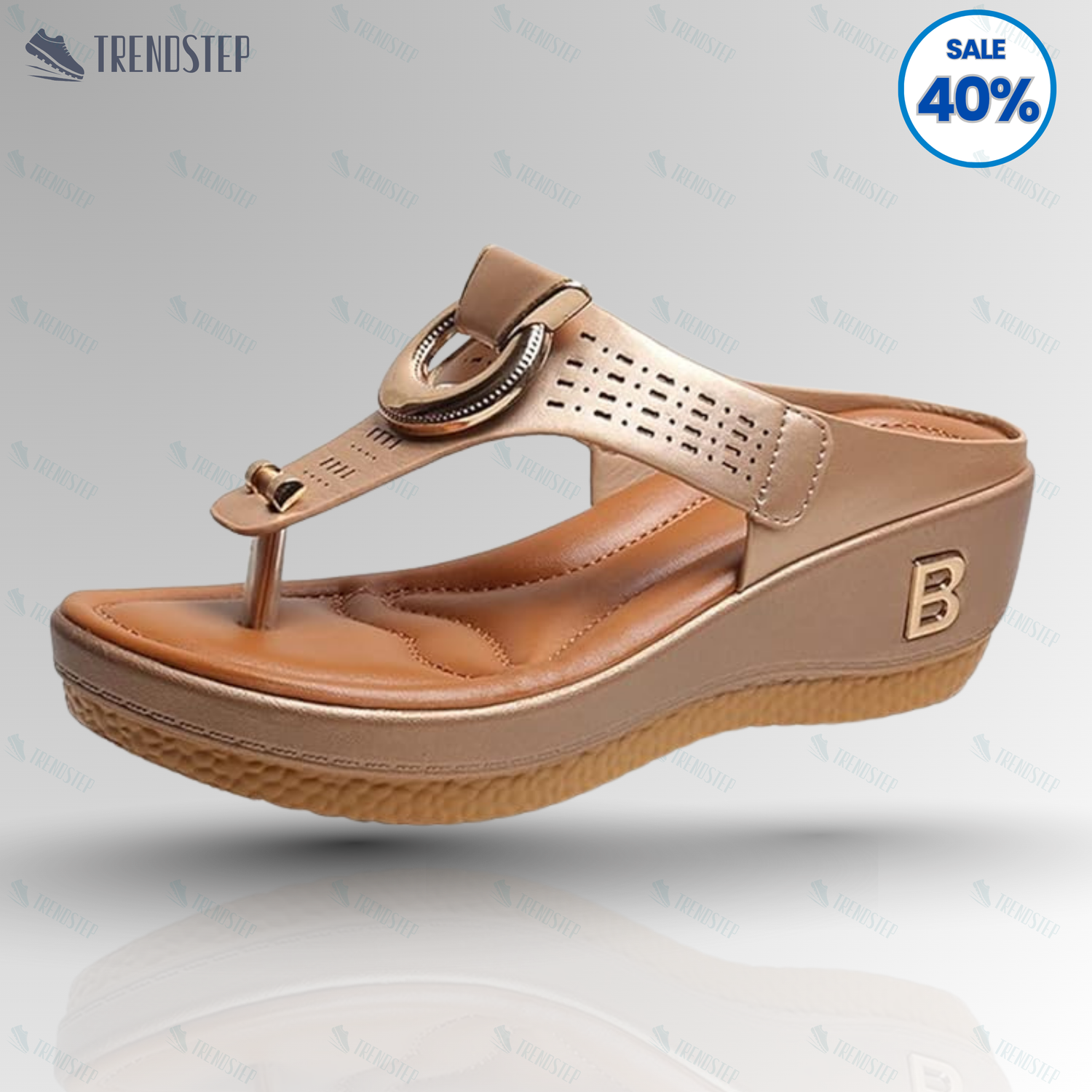 Stylish wedge flip flops