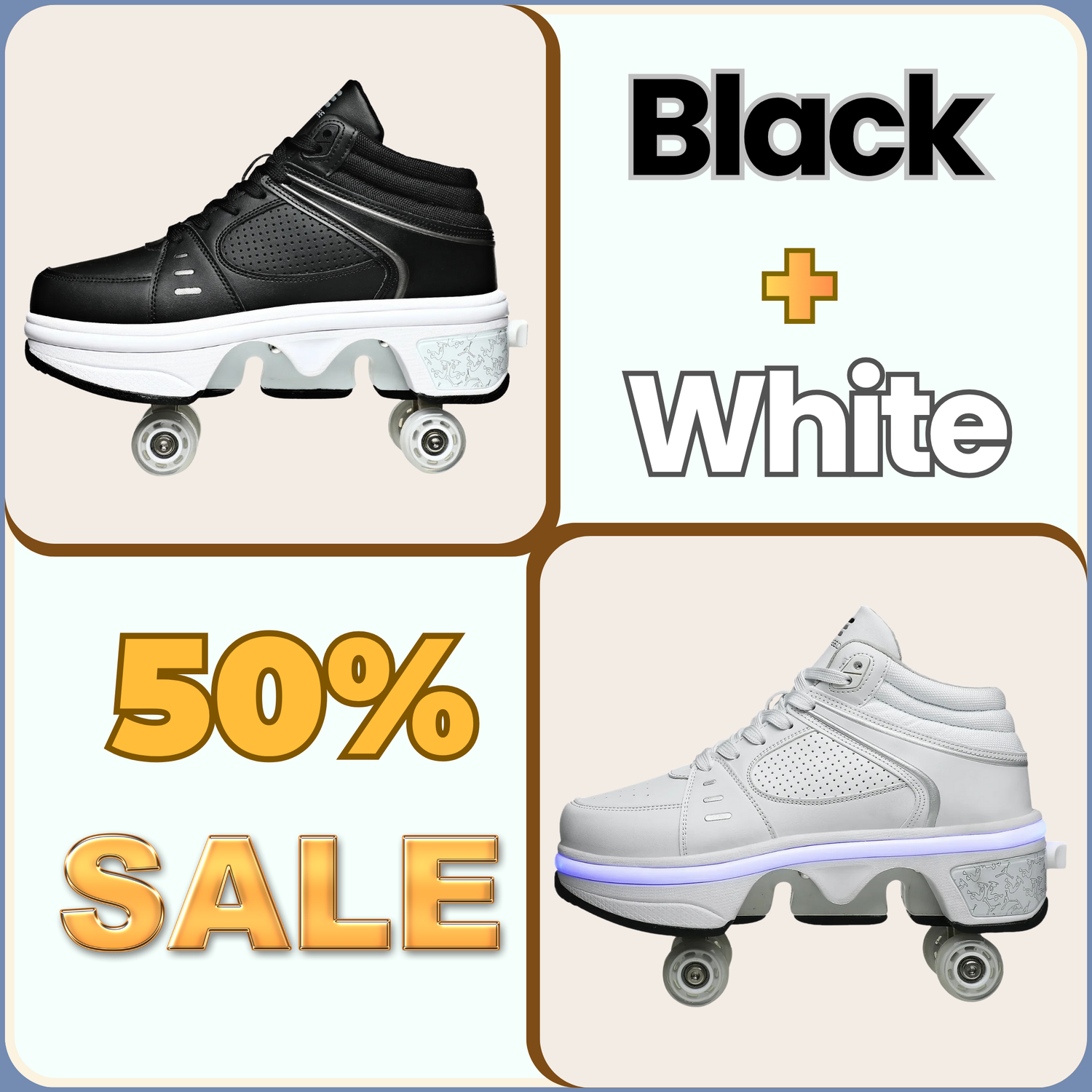 4 wheel deformable sneakers