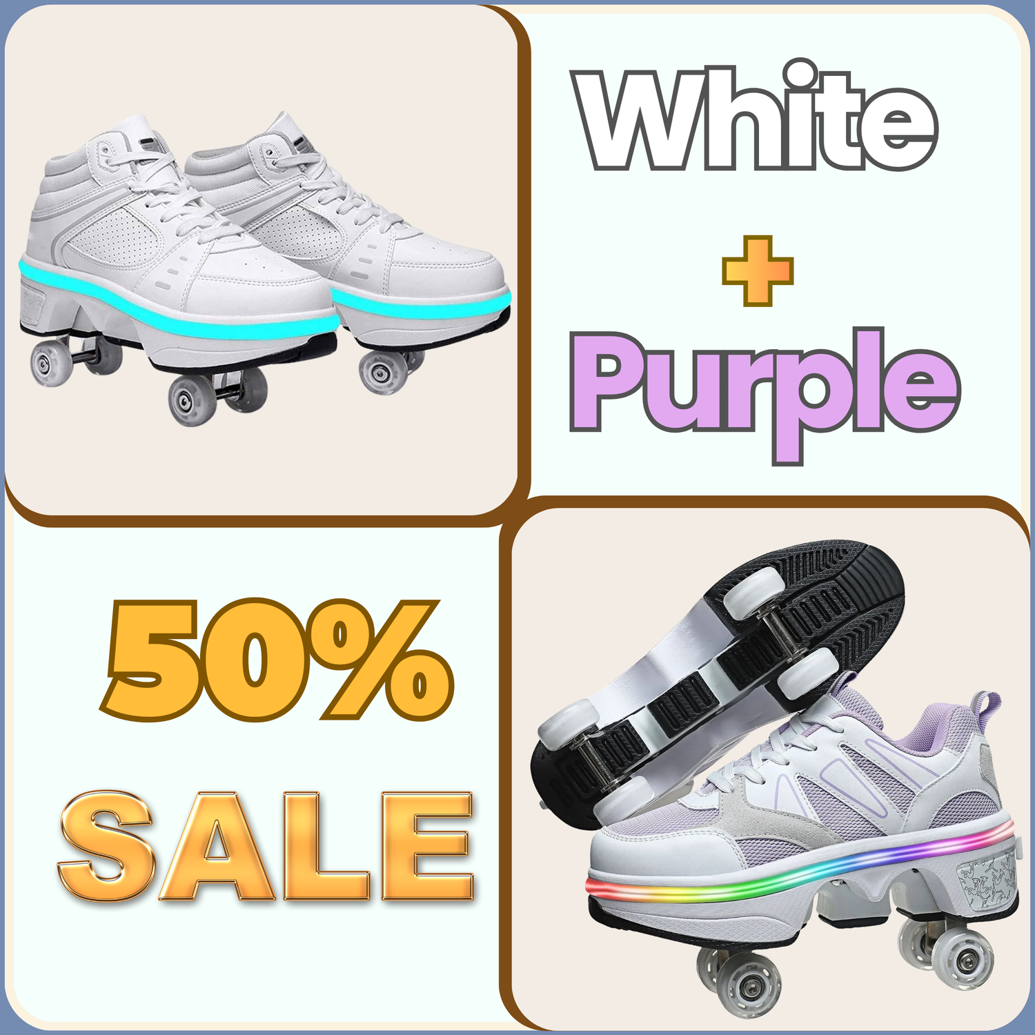 4 wheel deformable sneakers