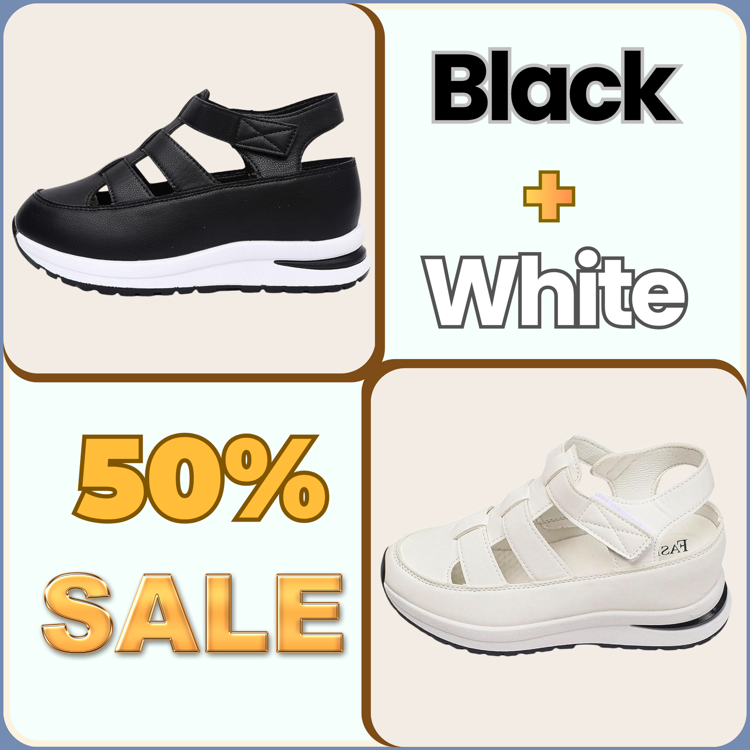 Breathable Cut Out Platform Sandals