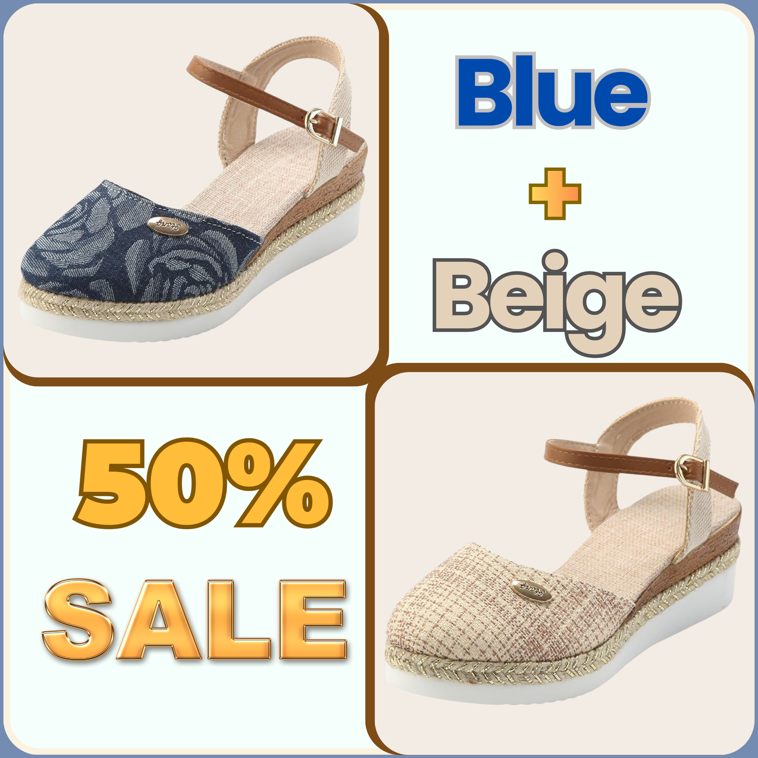 Floral Wedge Sandals