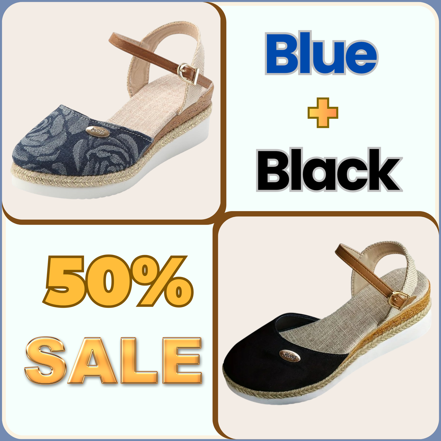 Floral Wedge Sandals