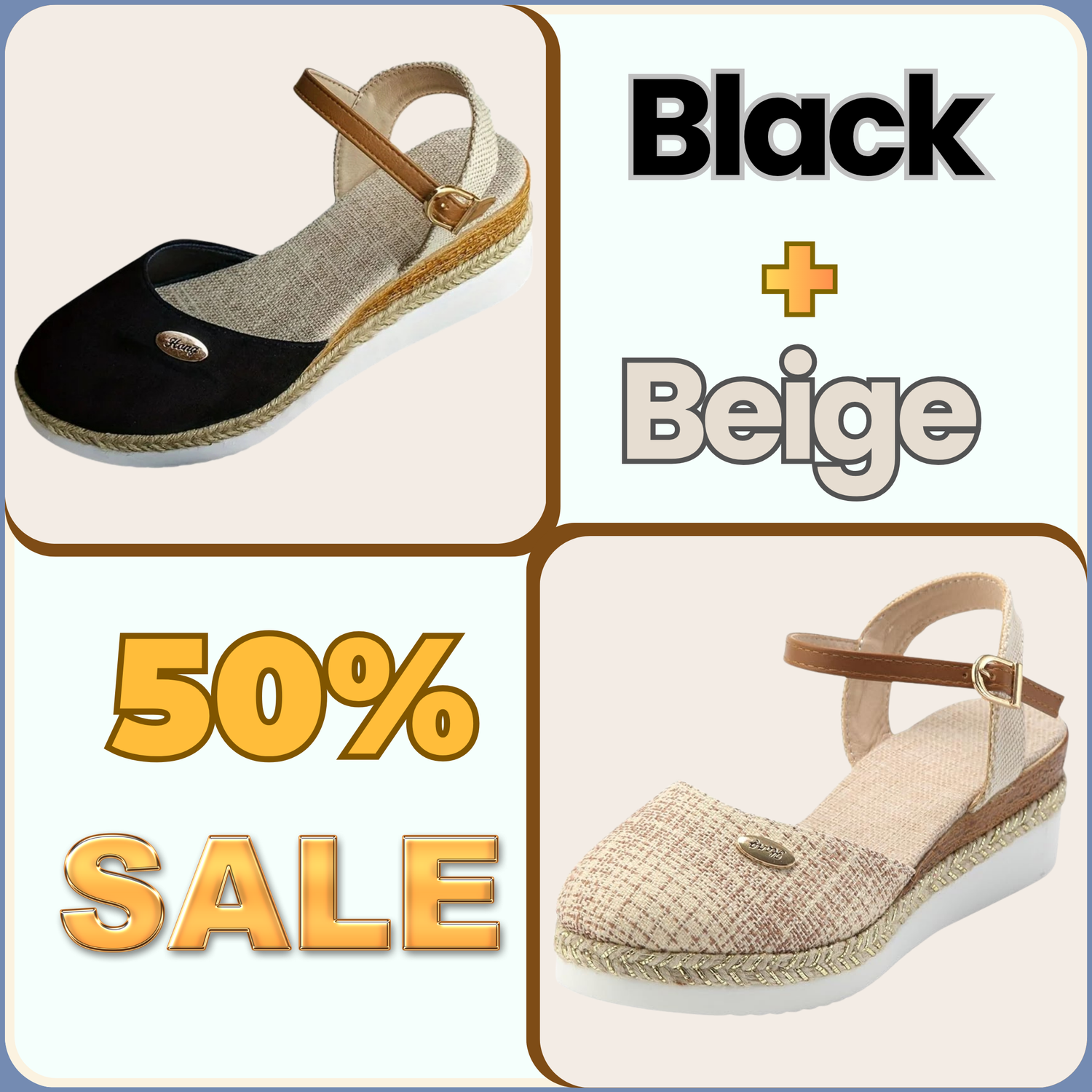 Floral Wedge Sandals