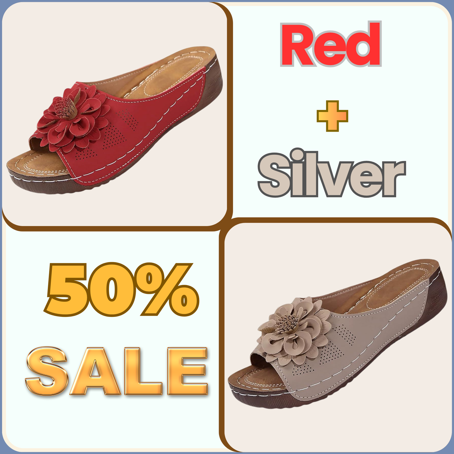 Floral woven platform sandals