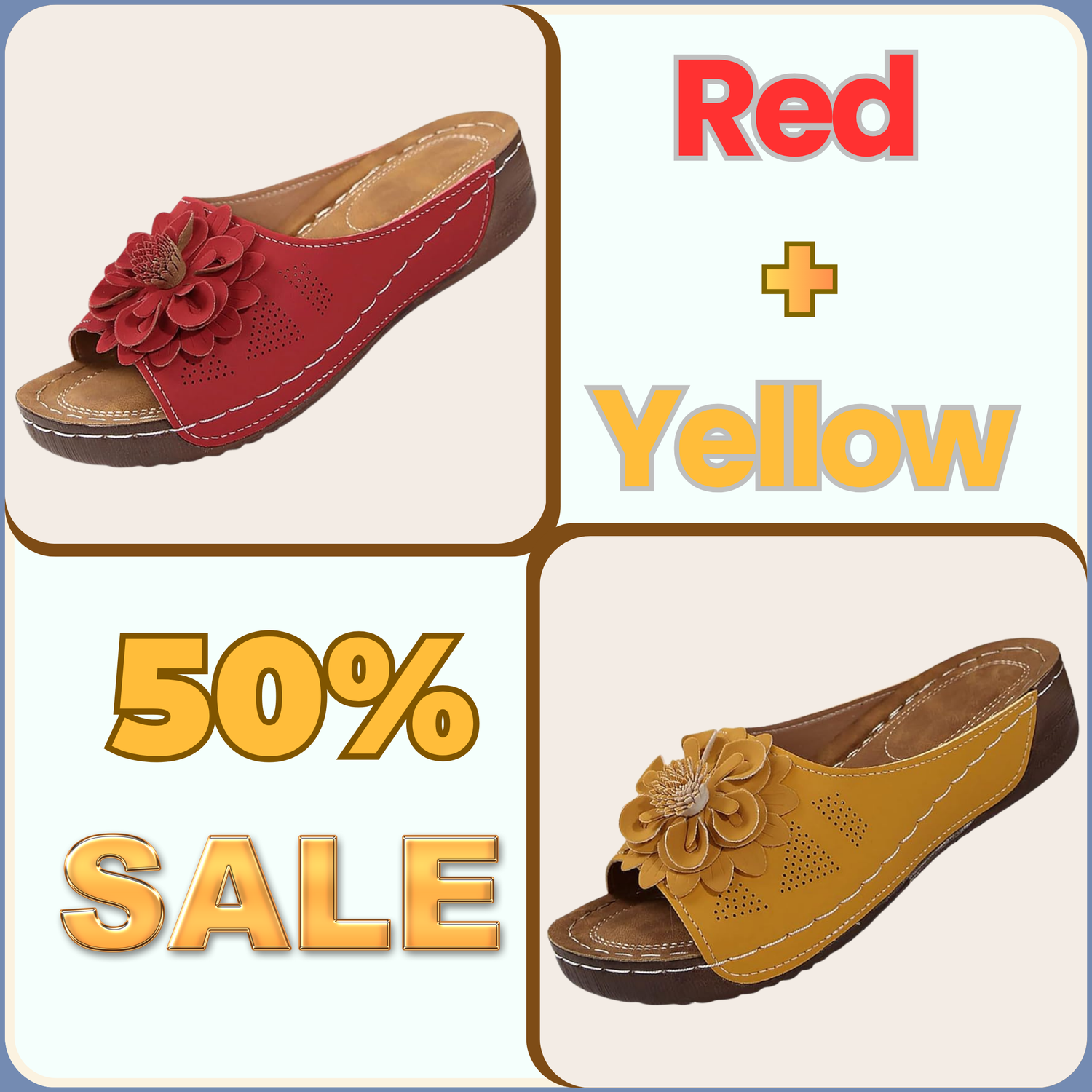 Floral woven platform sandals