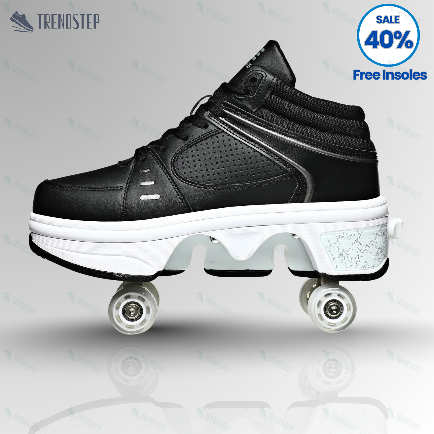 4 wheel deformable sneakers