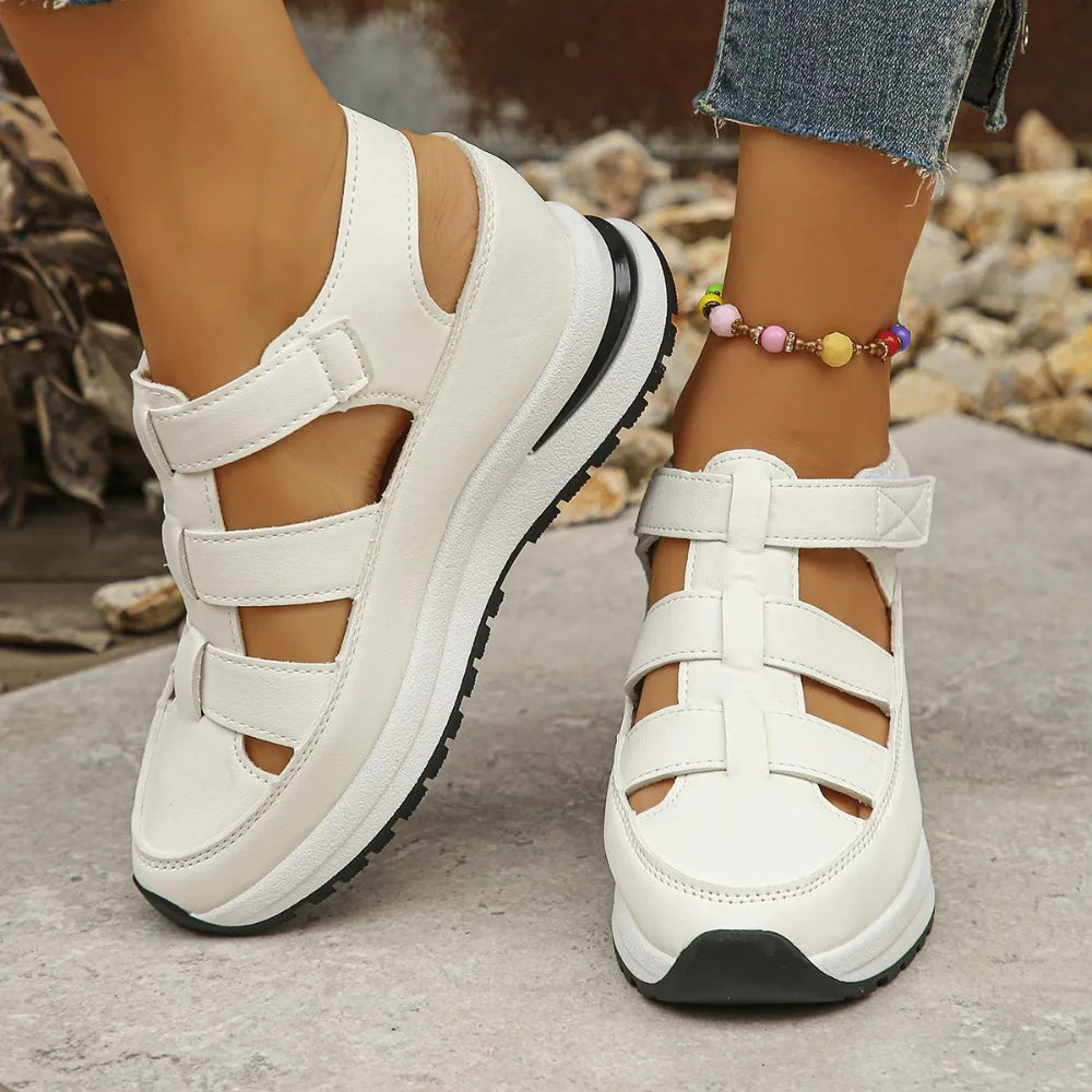 Breathable Cut Out Platform Sandals
