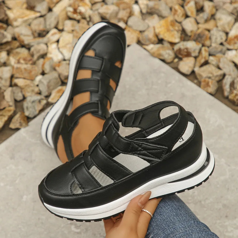 Breathable Cut Out Platform Sandals