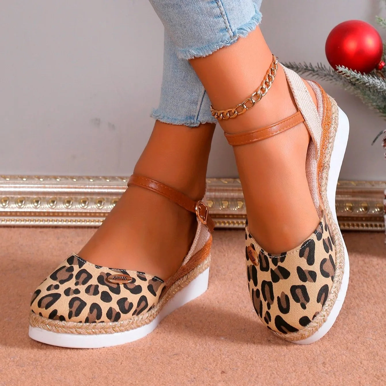 Floral Wedge Sandals