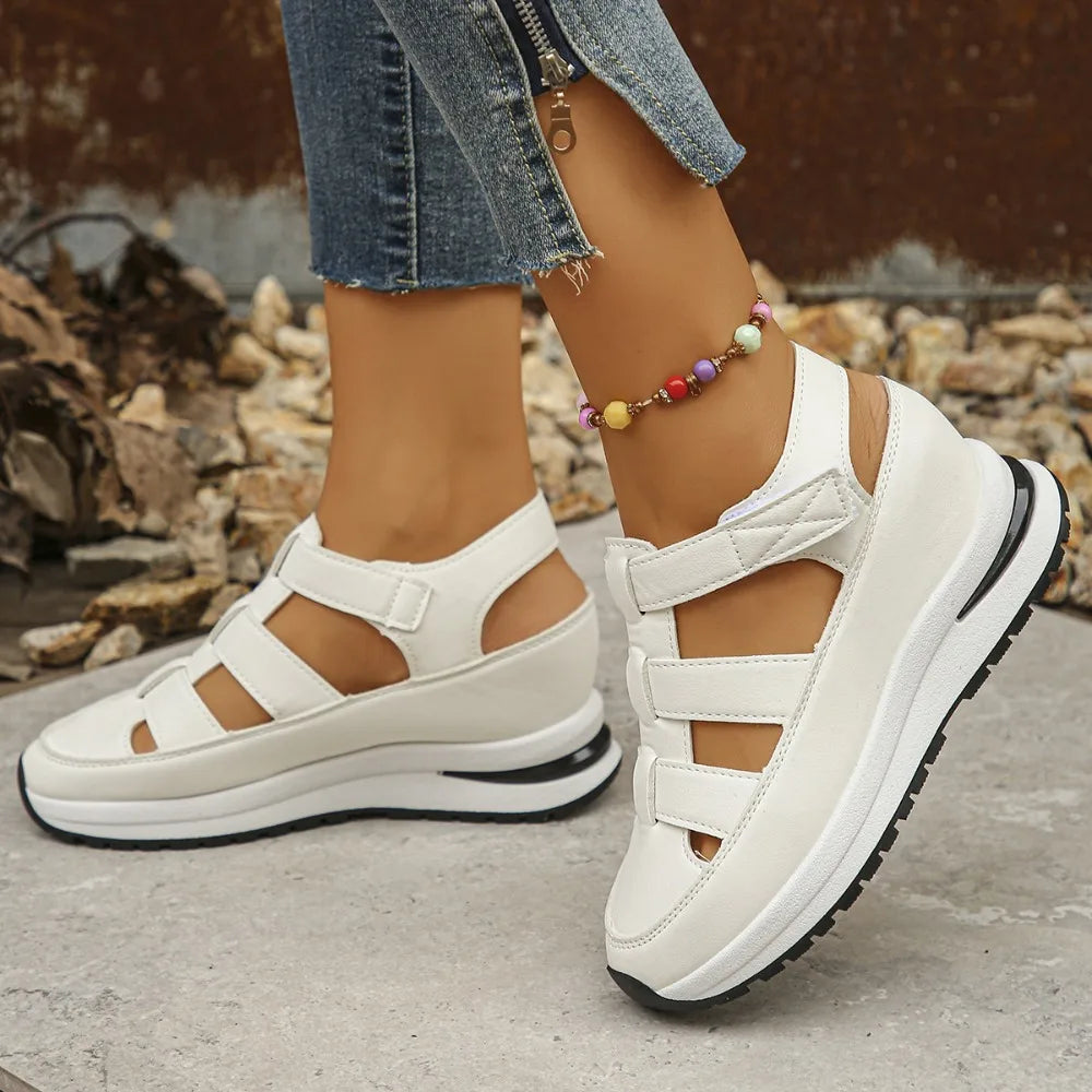 Breathable Cut Out Platform Sandals