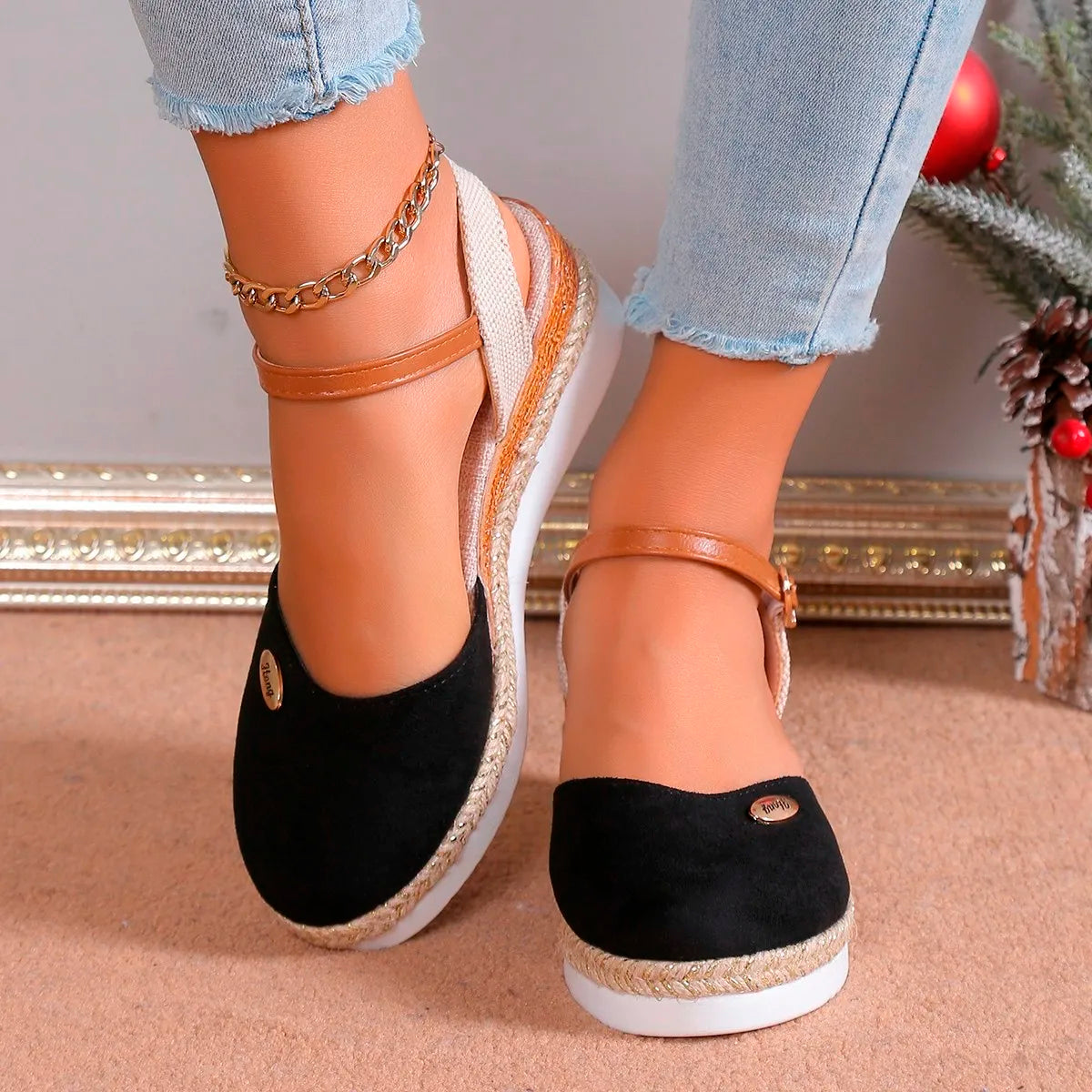 Floral Wedge Sandals
