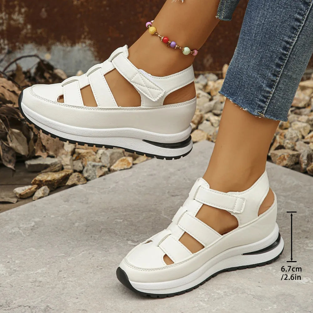 Breathable Cut Out Platform Sandals