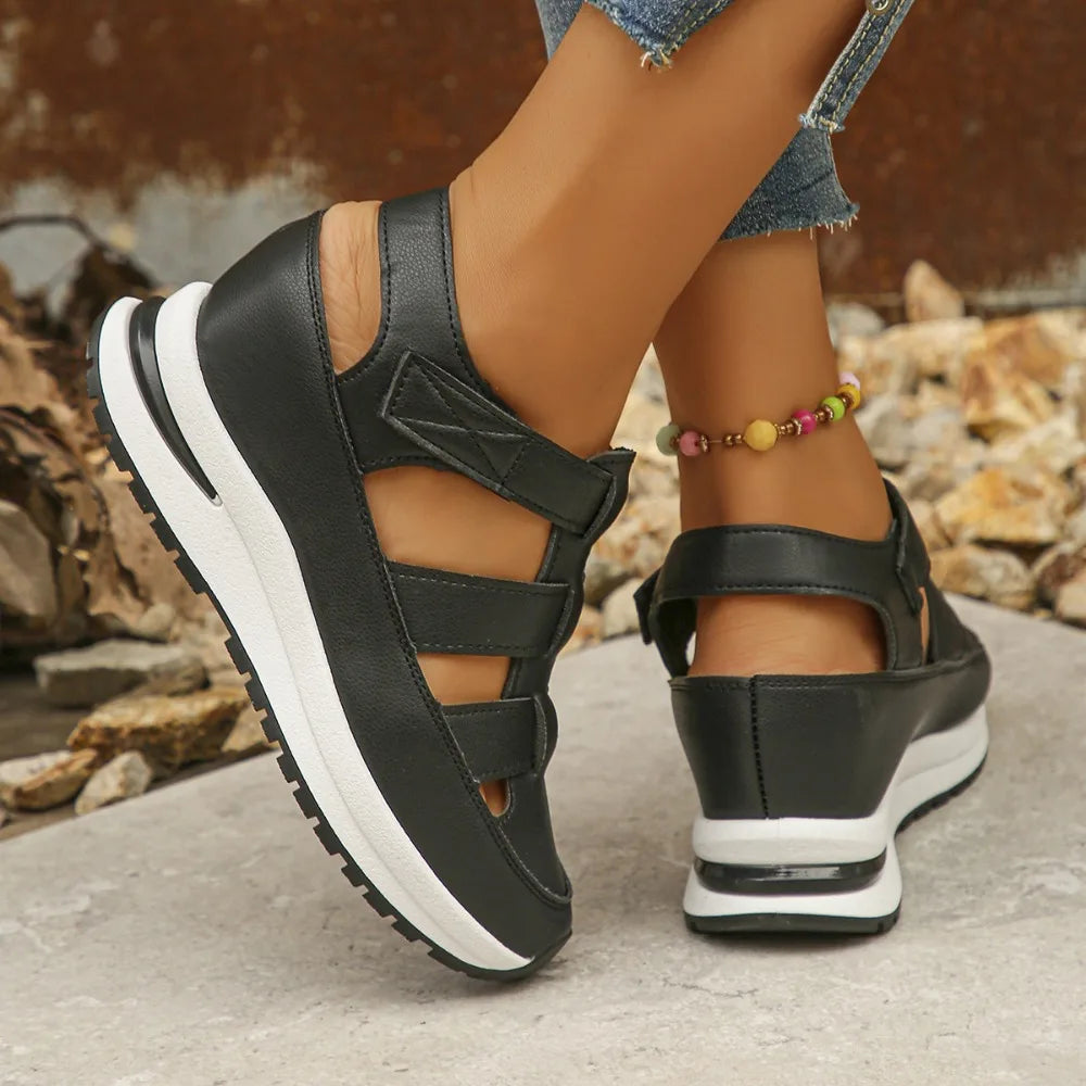 Breathable Cut Out Platform Sandals